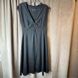 Patagonia Bandha Dress Women Sz XS Gray Grey Stretch Twist Front Athleisure